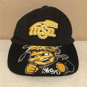 Wichita State Shockers NCAA Black Logo Strapback Hat Cap Adjustable Strap